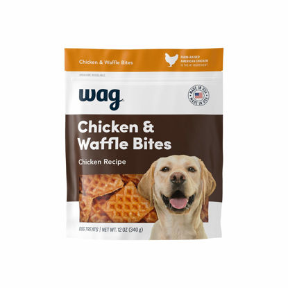 Picture of Amazon Brand - Wag Dog Treats Chicken and Waffle Bites 12oz