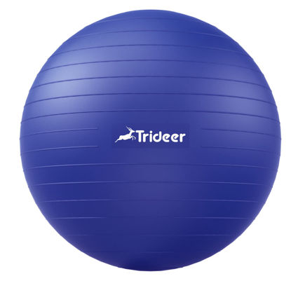 Picture of Trideer Yoga Ball - Exercise Ball for Workout pilates Stability - Anti-Burst and Slip Resistant for physical therapy, Birthing, Stretching & Core Workout, Office Ball Chair, Flexible Seating, Home Gym