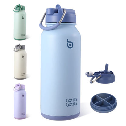 Simple Modern 12oz Ascent Water Bottle - Stainless Steel Hydro w/ Handle  Lid - Double Wall Tumbler Flask Vacuum Insulated Navy Small Reusable Metal  Leakproof Kids -Twilight 
