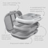 Picture of Bentgo® Kids Chill Lunch Box - Bento-Style Lunch Solution with 4 Compartments and Removable Ice Pack for Meals and Snacks On-the-Go - Leak-Proof, Dishwasher Safe, Patented Design (Gray)