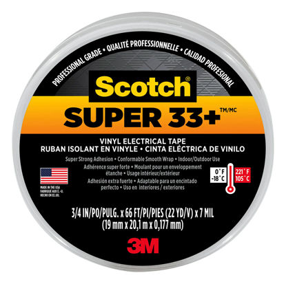 Picture of Scotch Super 33+ Vinyl Electrical Tape, .75-Inch x 66-Foot, Pack of 10