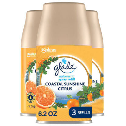 Picture of Glade Automatic Spray Refill, Air Freshener for Home and Bathroom, Coastal Sunshine Citrus, 6.2 Oz, 3 Count