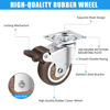 Picture of Nefish 2 Inch Swivel Caster Wheels for Furniture Rubber Casters Set of 4 Heavy Duty of 600 Lbs No Noise Locking Plate Castors Safe for Hardwood Floor & Carpet (2 with Brake and 2 Without)