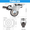 Picture of Nefish 4 Pack 1" Small Caster Wheels for Furniture Low Profile Soft Rubber Casters Swivel Plate Castors Rolling Smooth, Load Capacity 100 Lbs for Set of 4 (2 with Brake and 2 Without)