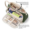 Picture of EASTHILL Big Capacity Pencil Case High Large Storage Pouch Marker Pen Case Simple Stationery Bag School College Office Organizer for Teens Girls-Deep Green