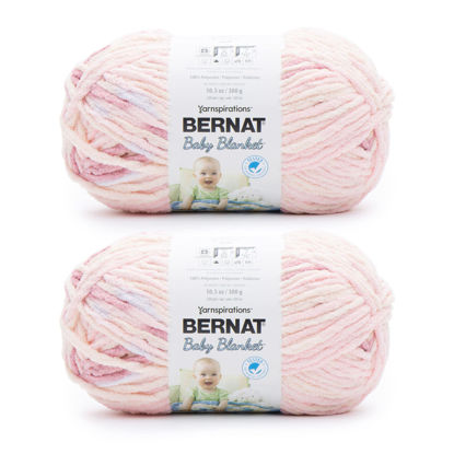 Picture of Bernat Baby Blanket Raspb Kisse Yarn - 300g/10.5oz - Polyester - 6 Super Bulky - 220 Yards - Knitting/Crochet, 2 Pack