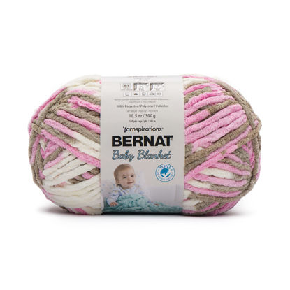 Picture of Bernat Baby Blanket BB Little Roses Yarn - 1 Pack of 10.5oz/300g - Polyester - #6 Super Bulky - 220 Yards - Knitting/Crochet