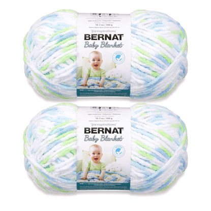 Picture of Bernat Baby Blanket Funny Prints Yarn - 2 Pack of 300g/10.5oz - Polyester - 6 Super Bulky - 220 Yards - Knitting/Crochet