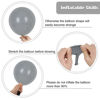Picture of RUBFAC 129pcs Gray Balloons Latex Balloons Different Sizes 18 12 10 5 Inches Matte Gray Party Balloon Kit for Birthday Party Graduation Baby Shower Wedding Holiday Balloon Decoration