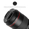 Picture of Veatree 67mm Lens Hood Set, Collapsible Rubber Lens Hood with Filter Thread + Reversible Tulip Flower Lens Hood + Center Pinch Lens Cap + Microfiber Lens Cleaning Cloth, Canon EW-73B Replacement