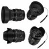 Picture of Veatree 67mm Lens Hood Set, Collapsible Rubber Lens Hood with Filter Thread + Reversible Tulip Flower Lens Hood + Center Pinch Lens Cap + Microfiber Lens Cleaning Cloth, Canon EW-73B Replacement