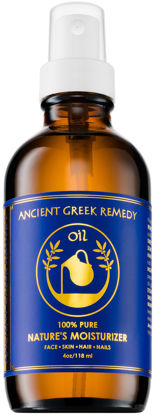 Picture of Organic Face and Body Oil for Dry Skin, Hair, Hands, Cuticles and Nails Care. Made of Olive, Lavender, Almond, Vitamin E and Grapeseed Oils. Natural Moisturizer for Women, Men 4oz