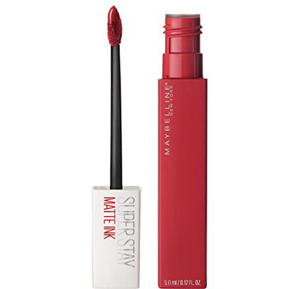 Picture of Maybelline New York Super Stay Matte Ink Liquid Lipstick Makeup, Long Lasting High Impact Color, Up to 16H Wear, Pioneer, Blue Red, 1 Count