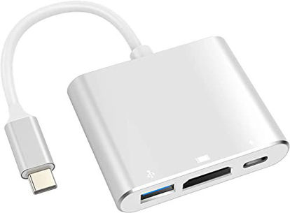 Picture of Battony USB C to HDMI Adapter USB Type C Adapter Multiport AV Converter with 4K HDMI Output USB C Port & USD3.0 Fasting Charging Port Compatible for MacBook Pro / Air 2019/2018 iPad Pro 2019