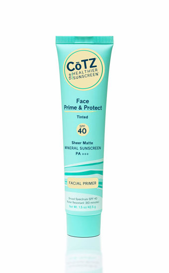 Picture of COTZ Face Prime & Protect Tinted Mineral Sunscreen and Facial Primer Broad Spectrum SPF 40; PA+++ 1.5 oz / 42.5 g.
