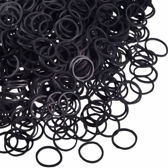 Picture of 1000 Mini Rubber Bands Soft Elastic Bands for Kid Hair Braids Hair