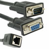 Picture of XMSJSIY DB9 RS232 to RJ45 Extender, DB9 9-Pin Serial Port Female&Male to RJ45 CAT5 CAT6 Ethernet LAN Extend Adapter Cable-2pcs (2-Cable)