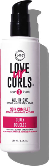 Picture of LUS Brands Love Ur Curls All-in-One Styler for Curly Hair, 8.5 oz - Repair, Hydrate, and Style in One Easy Step - Customized Hair Care For Natural Curly Textures - No Crunch, No Cast, Non-Sticky Hair Care With Shea Butter and Moringa