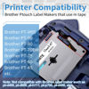 Picture of 4 Pack Labelife M-K231 Compatible Label Tape Replace for Brother P Touch M Tape M231 MK231 M-231 M-K231S 12mm 0.47 Inch for Brother PTouch PT-M95 PT-65 PT-80 PT-70 PT-45 Label Makers, Black on White