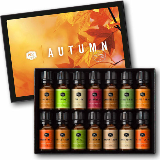 GetUSCart- P&J Fragrance Oil Autumn Set  Candle Scents for Candle Making,  Freshie Scents, Soap Making Supplies, Diffuser Oil Scents