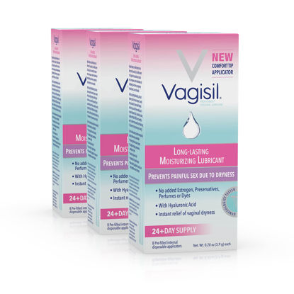 Picture of Vagisil Prohydrate Internal Vaginal Moisturizer, Gel & Lubricant for Women, Gynecologist Tested, 8 Count, Pack of 3 (24 Total Applicators)