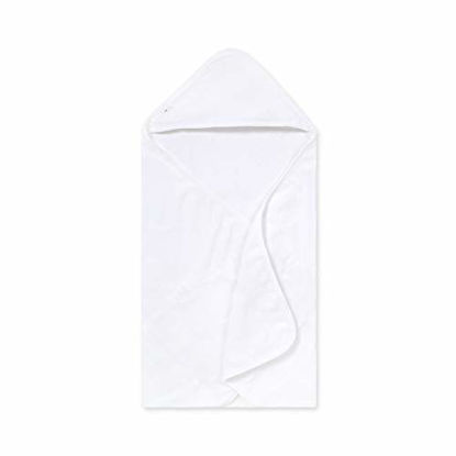 Picture of Burt's Bees Baby - Hooded Towel, Absorbent Knit Terry, Super Soft Single Ply, 100% Organic Cotton (Cloud White)