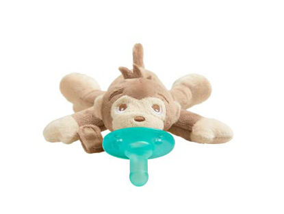 Picture of Philips AVENT Soothie Snuggle Pacifier Holder with Detachable Pacifier, 0m+, Monkey, SCF347/02