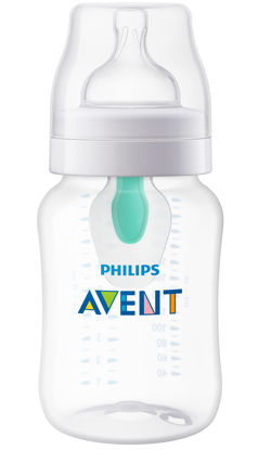 Picture of Philips AVENT Anti-Colic Baby Bottle with AirFree Vent, 9oz, 1pk, Clear, SCY703/91