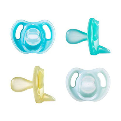 Picture of Tommee Tippee Ultra-Light Silicone Pacifier, Symmetrical One-Piece Design, BPA-Free Silicone Binkies, 6-18m, 4 Count