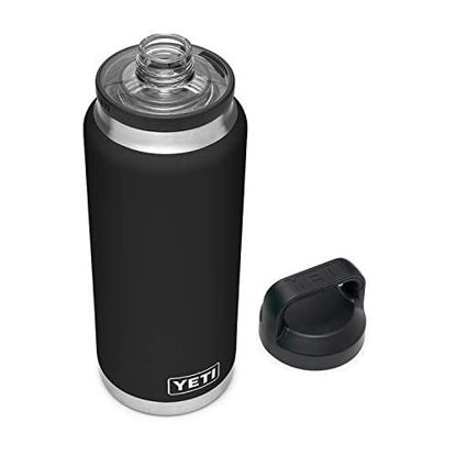 Picture of YETI Rambler 36 oz Bottle, Vacuum Insulated, Stainless Steel with Chug Cap, Black