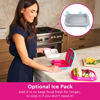 Picture of Bentgo® Kids Chill Lunch Box - Leak-Proof Bento Box with Removable Ice Pack & 4 Compartments for On-the-Go Meals - Microwave & Dishwasher Safe, Patented Design, & 2-Year Warranty (Fuchsia/Teal)