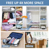 Picture of 12 Pack Vacuum Storage Bags, Space Saver Bags (2 Jumbo/2 Large/2 Medium/2 Small/4 Roll) Compression Storage Bags for Comforters and Blankets, Vacuum Sealer Bags for Clothes Storage, Hand Pump Included