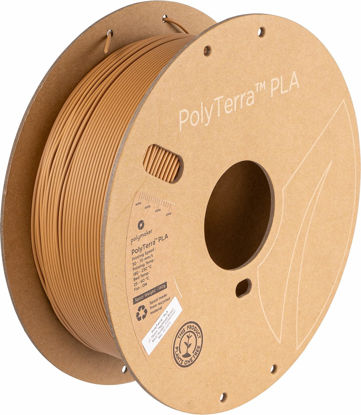 Picture of Polymaker Matte PLA Filament 1.75mm Wood Brown, 1.75 PLA 3D Printer Filament 1kg - PolyTerra 1.75 PLA Filament Matte Wood Brown 3D Printing Filament (1 Tree Planted)