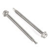 Picture of #8 x 2" Hex Washer Head Self Drilling Screws, Self Tapping Sheet Metal Tek Screws, 410 Stainless Steel, 50 PCS