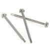 Picture of #8 x 2" Hex Washer Head Self Drilling Screws, Self Tapping Sheet Metal Tek Screws, 410 Stainless Steel, 50 PCS