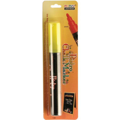 Picture of UCHIDA 480-C-F5 Marvy Broad Point Tip Fluorescent Bistro Chalk Marker, Yellow
