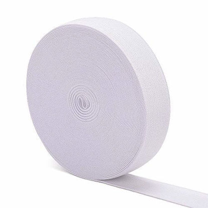 Picture of Elastic Bands for Sewing White 1 Inch 12 Yard High Elasticity Knit Spool Sewing Band for Waistbands Pants Clothes and Crafts DIY, Airisoer