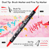 Picture of Shuttle Art 36 Colors Dual Tip Acrylic Paint Markers, Brush Tip and Dot Tip Acrylic Paint Pens for Rock Painting, Ceramic, Wood, Canvas, Plastic, Glass, Stone, Calligraphy, Card Making, DIY Crafts