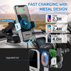 Picture of CHGeek Wireless Car Charger, 15W Fast Charging Auto Clamping Car Charger Phone Mount Phone Holder fit for iPhone 14 13 12 Mini Pro Max 11 Xs, Samsung Galaxy S23 Ultra S22+ S21 S20 Note 20, Silvery