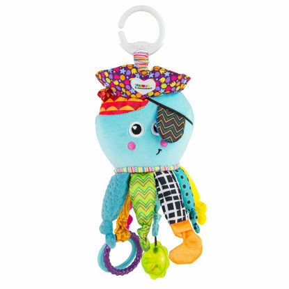 Picture of Lamaze Clip and Go Captain Calamari Clip On Stroller Toy - Soft Baby Hanging Toys - Baby Crinkle Toys with High Contrast Colors - Baby Travel Toys Ages 0 Months and Up