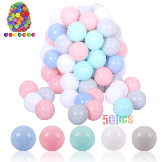 GetUSCart LANGXUN 50pcs Soft Plastic Ball Pit Balls Plastic Toy Balls for Kids Ideal Baby Toddler Ball Pit Ball Pit Play Tent Baby Pool Water Toys Kiddie Pool Party Decoration