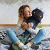 Picture of Mewaii Long Cat Plush Kawaii Body Pillow, 20” Cute Black Cat Stuffed Animals Soft Plushies, Kitten Plush Throw Pillow Doll Big Plush Toys Gift for Girlfriend