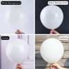 Picture of PartyWoo White Balloons, 140 pcs Matte White Balloons Different Sizes Pack of 18 Inch 12 Inch 10 Inch 5 Inch Balloons for Balloon Garland or Balloon Arch as Party Decorations, Birthday Decorations