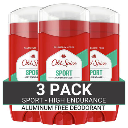 Picture of Old Spice Aluminum Free Deodorant for Men, High Endurance Sport, 24/7 Odor Protection, 3 Oz Each, (Pack Of 3)