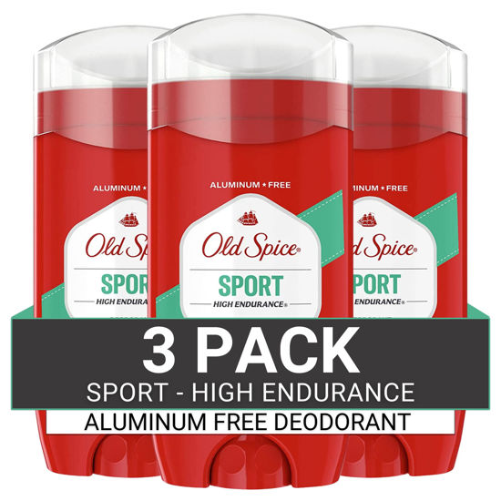 Picture of Old Spice Aluminum Free Deodorant for Men, High Endurance Sport, 24/7 Odor Protection, 3 Oz Each, (Pack Of 3)