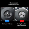 Picture of Bling Steering Wheel Logo Caps for Mercedes Benz,DIY Diamond Crystal Steering Wheel Emblem Accessories Badge Interior Decorations Compatible for Women W205 W212 W213 C117 C E S CLA GLA GLK Class(45mm)