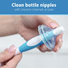Picture of Dr. Brown's Reusable Sponge Baby Bottle Cleaning Brush with Suction Cup Stand, Scrubber and Nipple Cleaner, Blue 1-Pack
