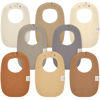 Picture of 8-Pack Organic Baby Bibs for Girls & Boys - Teething Baby Bibs for Boy, Girl - Newborn Bibs for Baby Girl, Boy (Terracotta)