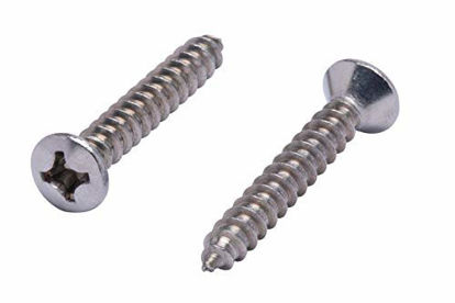 Picture of #12 X 1-1/2" Stainless Oval Head Phillips Wood Screw (25pc) 18-8 (304) Stainless Steel Screws by Bolt Dropper