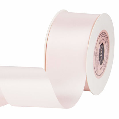  VATIN 1-1/2 Wide Double Faced Polyester Pearl Pink Satin  Ribbon Continuous Ribbon- 25 Yard, Perfect for Wedding, Gift Wrapping, Bow  Making & Other Projects